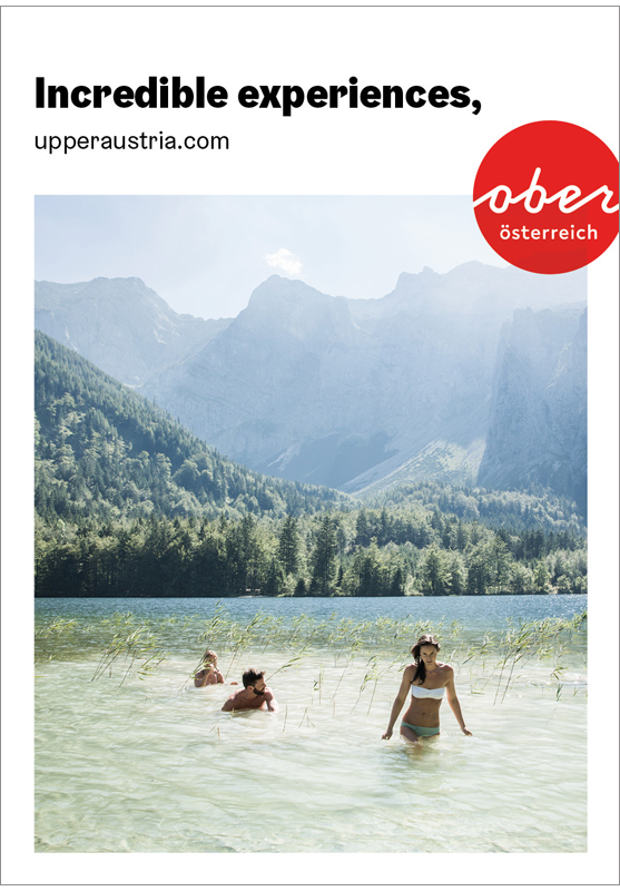 Oberösterreich Karte 'Echt erlebenswert' englisch